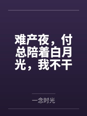 难产夜,付总陪着白月光,我不干了