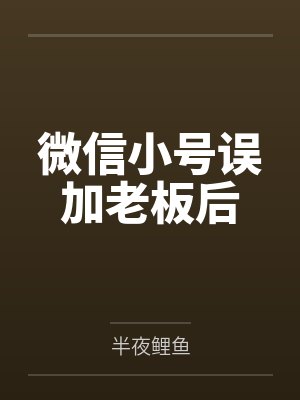 微信小号误加老板后