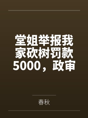堂姐举报我家砍树罚款5000，政审那天她悔疯了