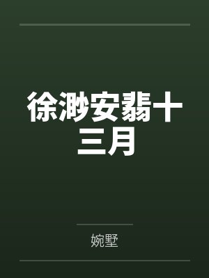 徐渺安翡十三月